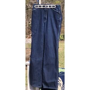Vtg 70s Foxtails High Waist Jeans Sz 29"W 33"L Straight Leg US Blue Accents